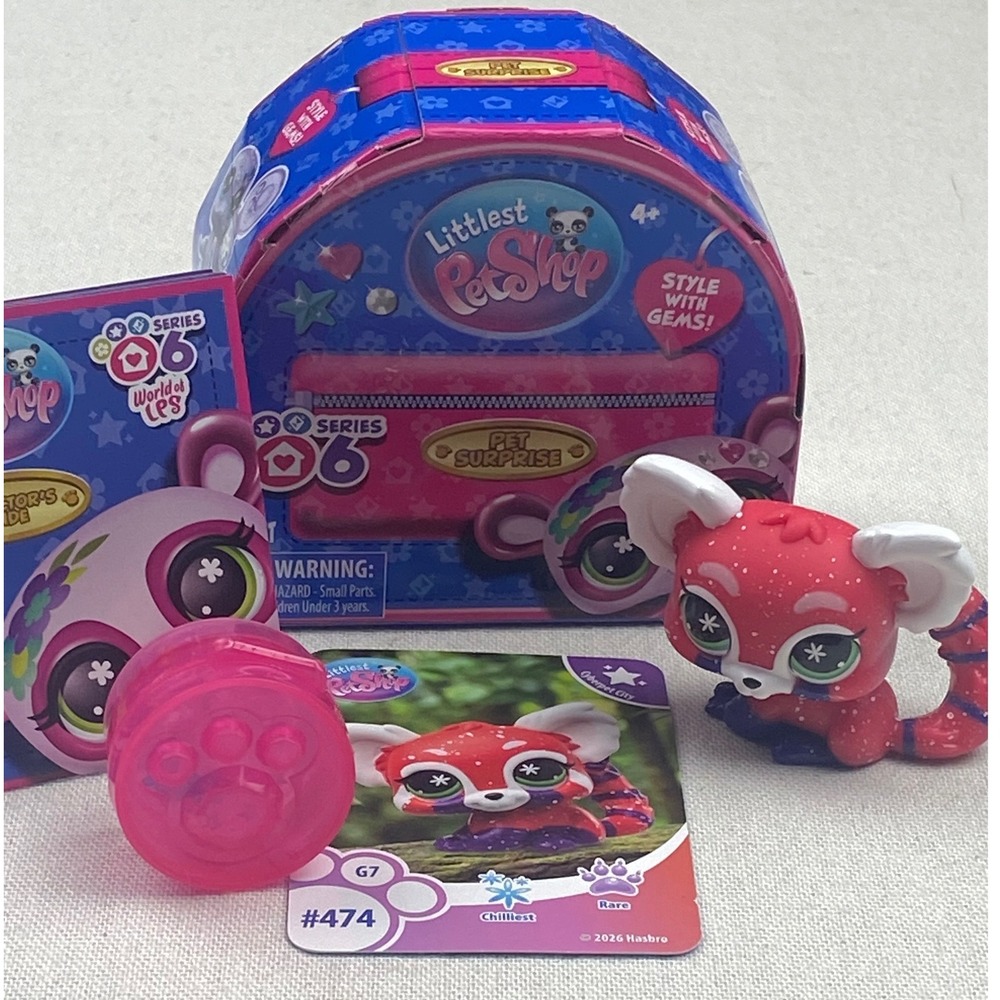 Littlest Pet Shop NIB G7 Series 6 Red Panda 474 Rare Chillest Figure with Card